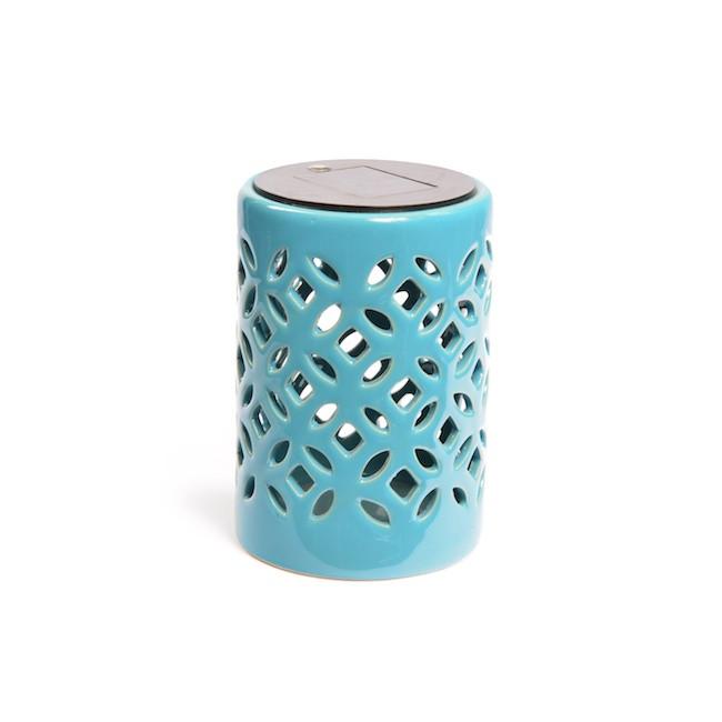 Turquoise Light in a Cylinder