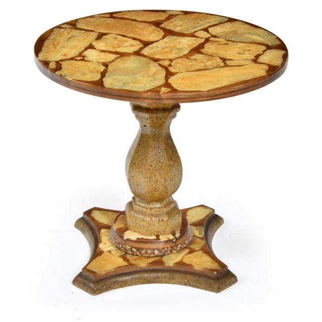 Round Stone Side Table - Gil & Roy Props