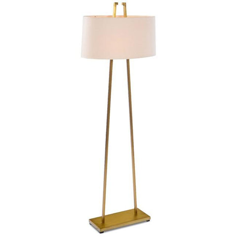 Two Prong Floor Lamp - Brass