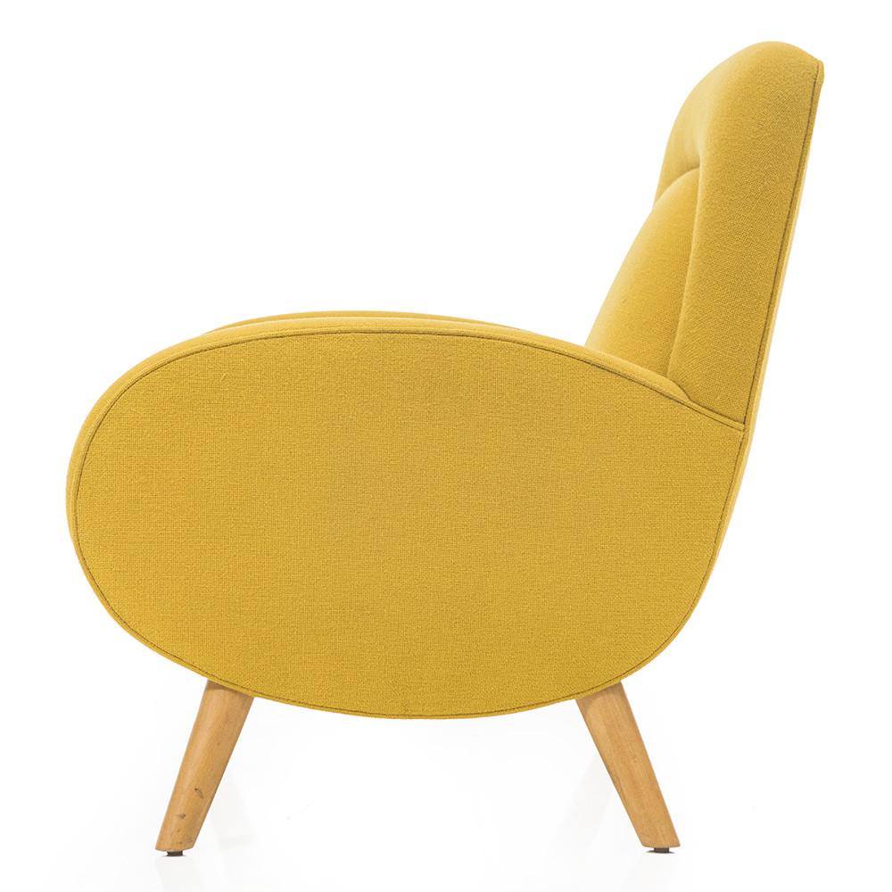 Modern Yellow Fabric Lounge Chair