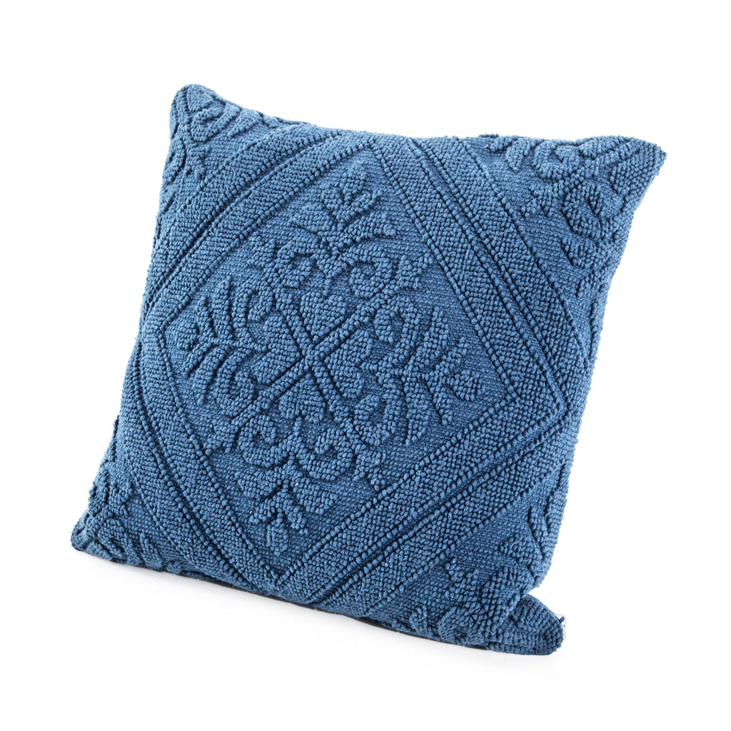 Blue Ornate Pattern Pillow