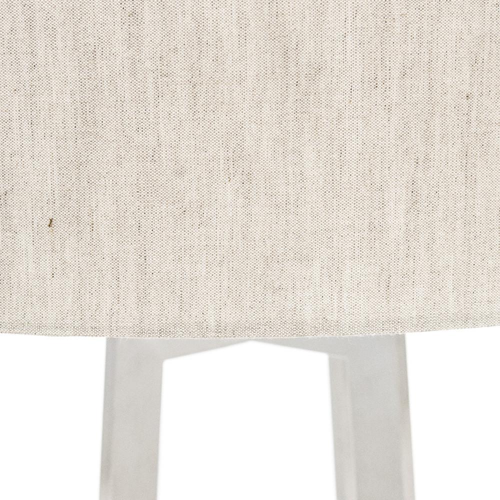 White 4-Leg Floor Lamp w Linen Shade