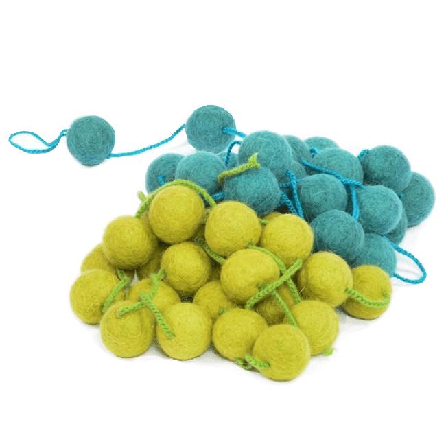 Green Aqua Felt Ball String Art (A+D)
