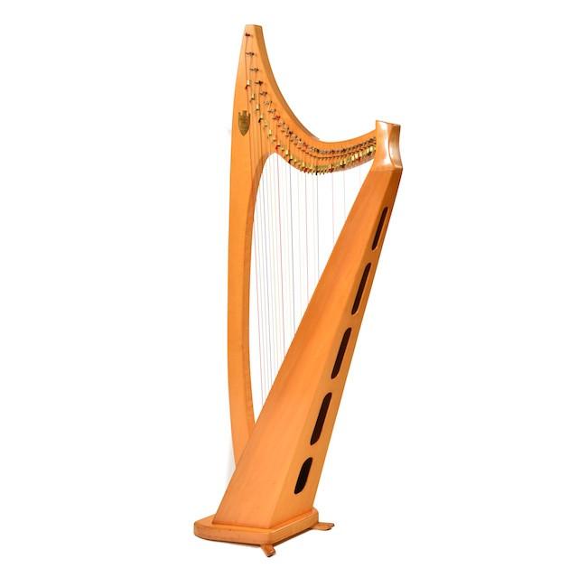 Large Standing Wood Harp