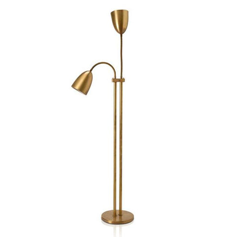 Two Light Brass Floor Lamp