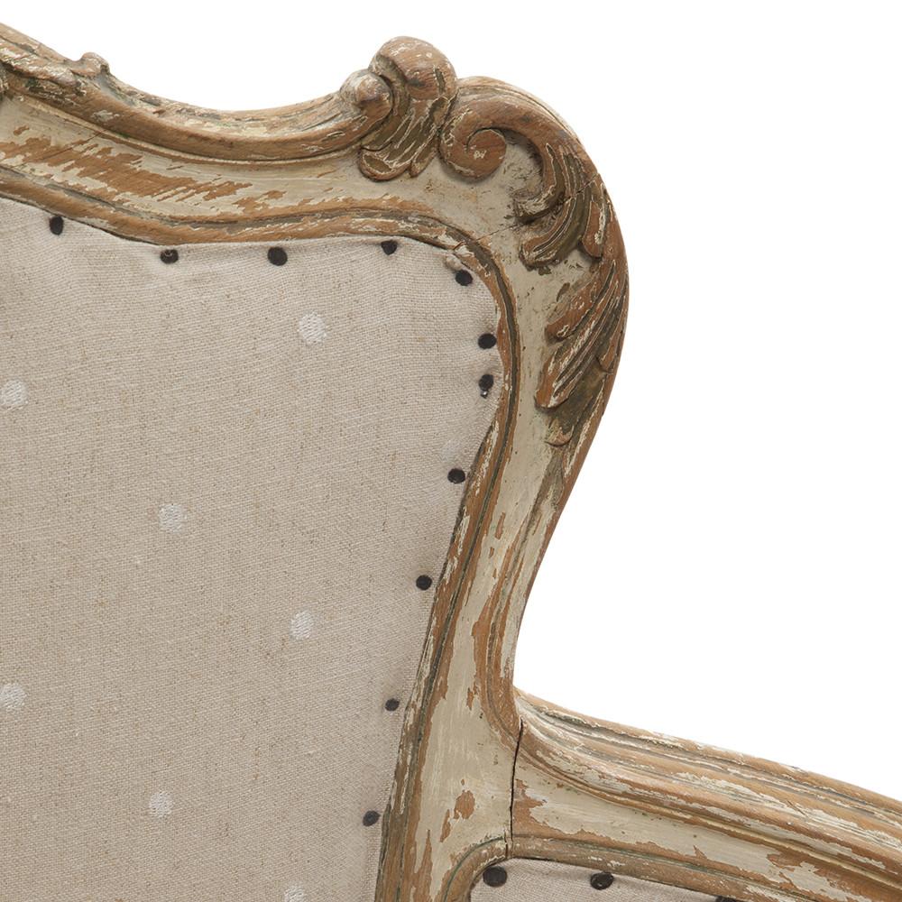 White Cream Louis XIV Arm Chair