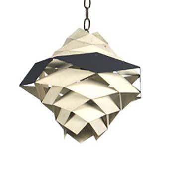 White and Black Origami Pendant Lamp