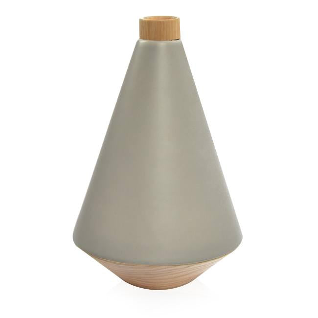 Grey Ceramic Triangular Vase (A+D)