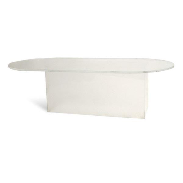 Oval Lucite Conference Table
