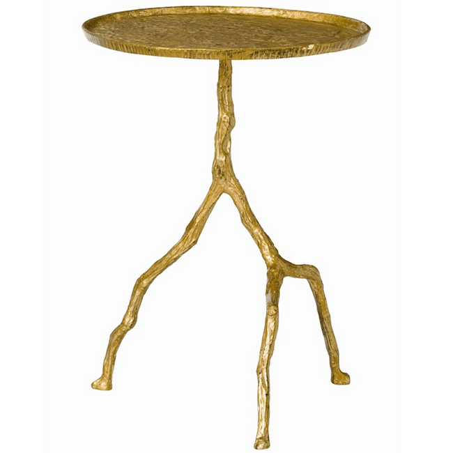 Gold Tree Branch Side Table