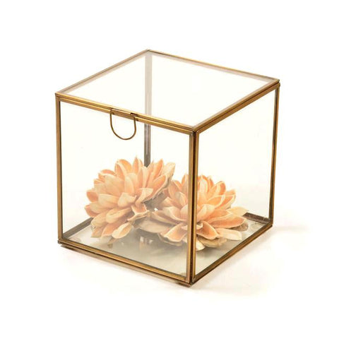 Brass Glass Framed Box Large (A+D)