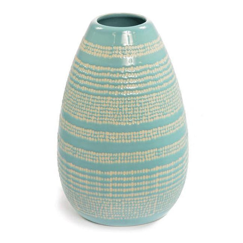 Blue Aqua Ceramic Vase Dot (A+D)