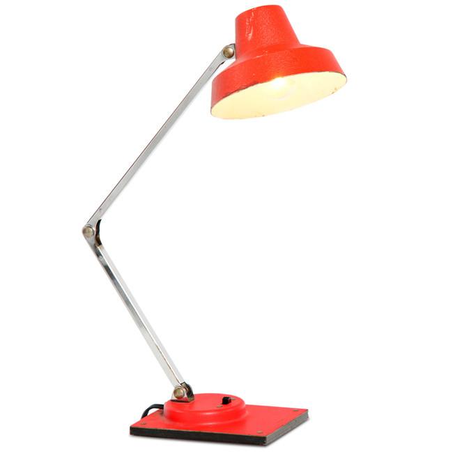 Tenson Red and Chrome Desk Lamp