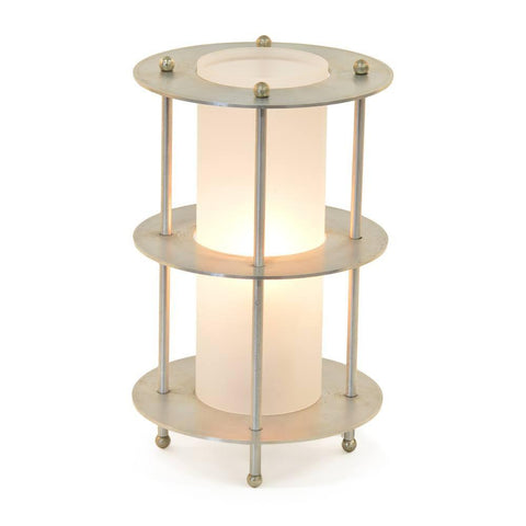 Tiny Chrome Cylinder Table Lamp