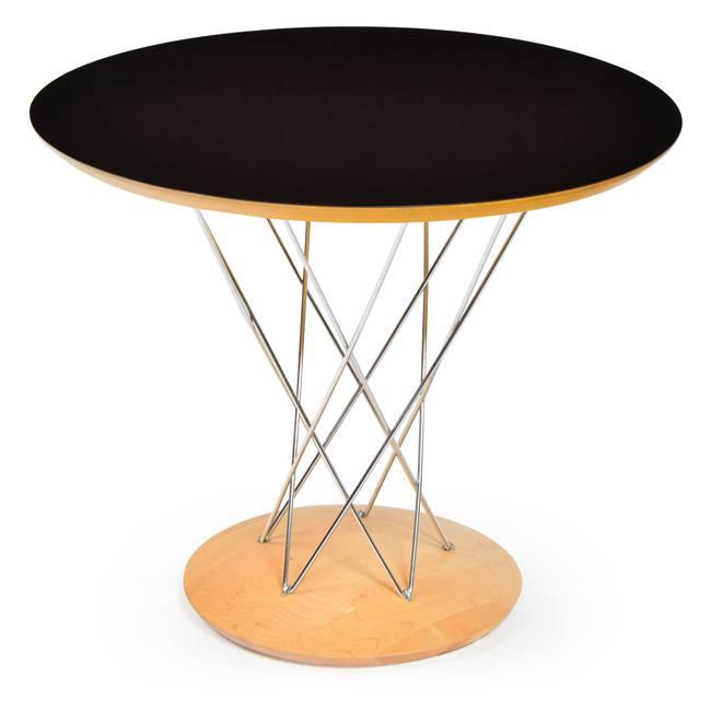 Black & Light Wood Cyclone Side Table