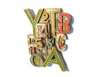 Painted Vintage Numbers & Letters Wall Art