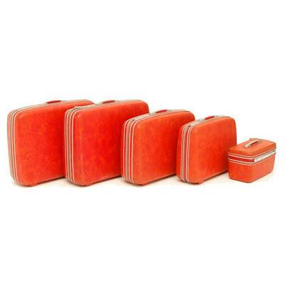 Red-Orange Luggage Set