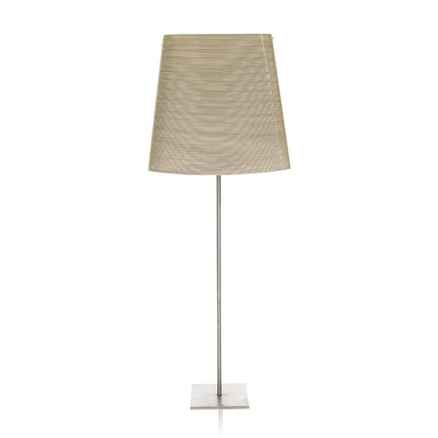 Tan Pinstripe Floor Lamp