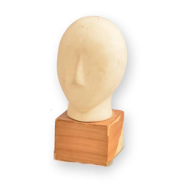 White Ceramic Head Sculpture