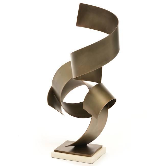 Bronze Curled Ribbon Sculpture