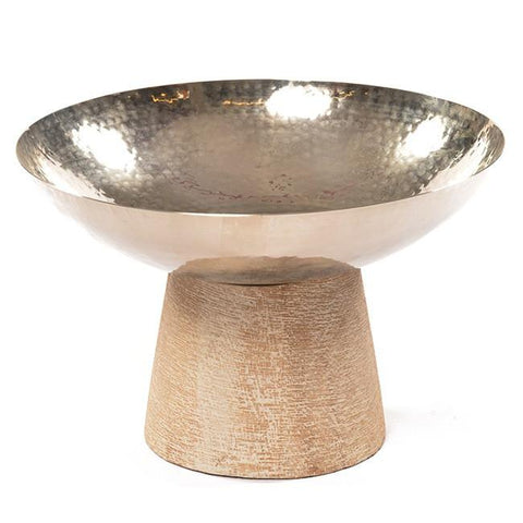 Silver Chrome Bowl on Stand
