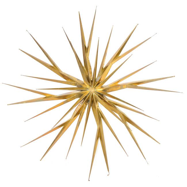 Huge Abstract Brass Star Wall Hanging