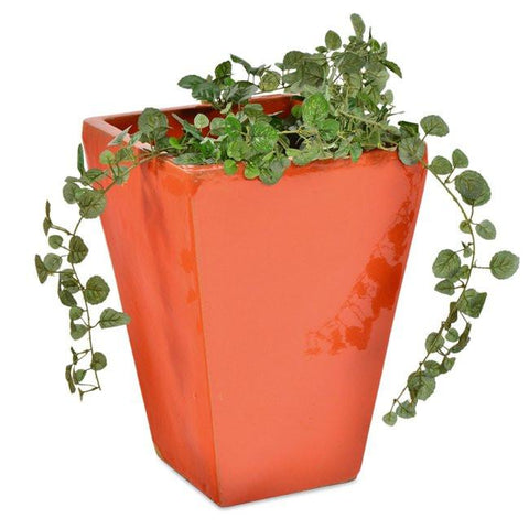 Red - Orange Ceramic Planter
