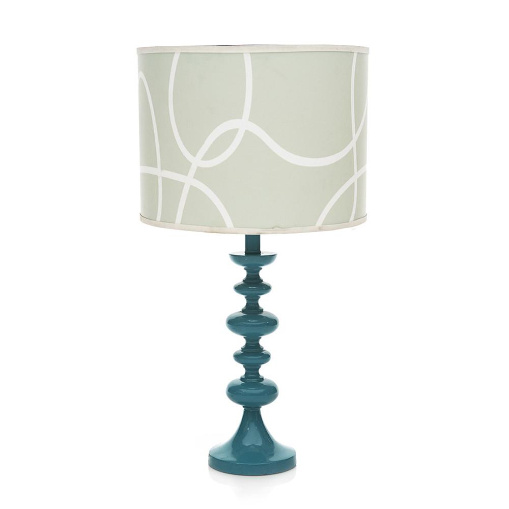 Teal Stacked Base Table Lamp