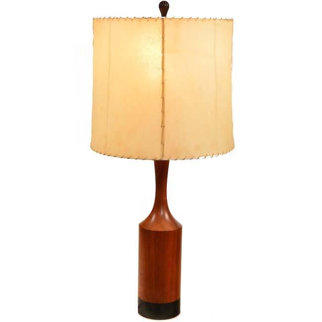 Wooden Bottle Necked Table Lamp