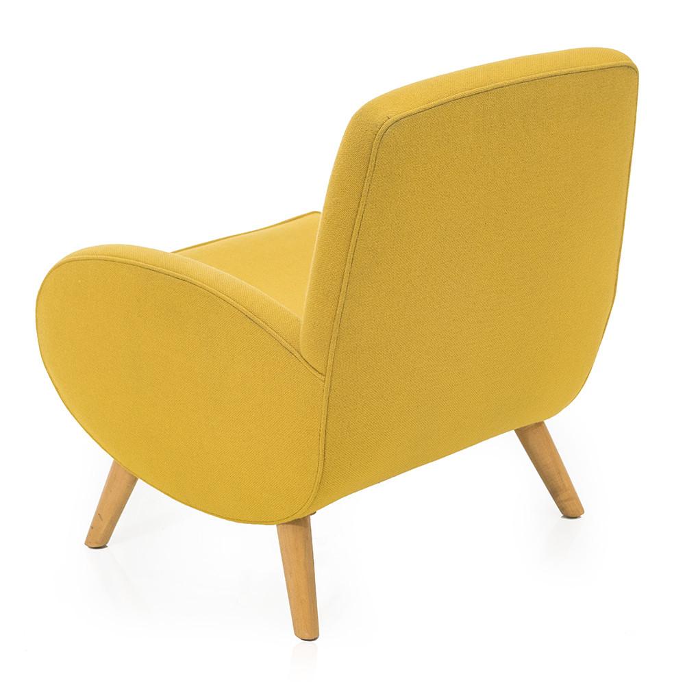 Modern Yellow Fabric Lounge Chair
