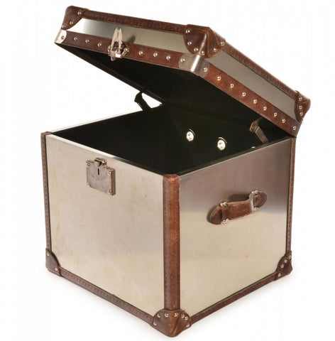Trunk - Metal and Leather Square
