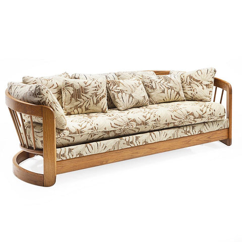 Cream Boho Curved Back Couch