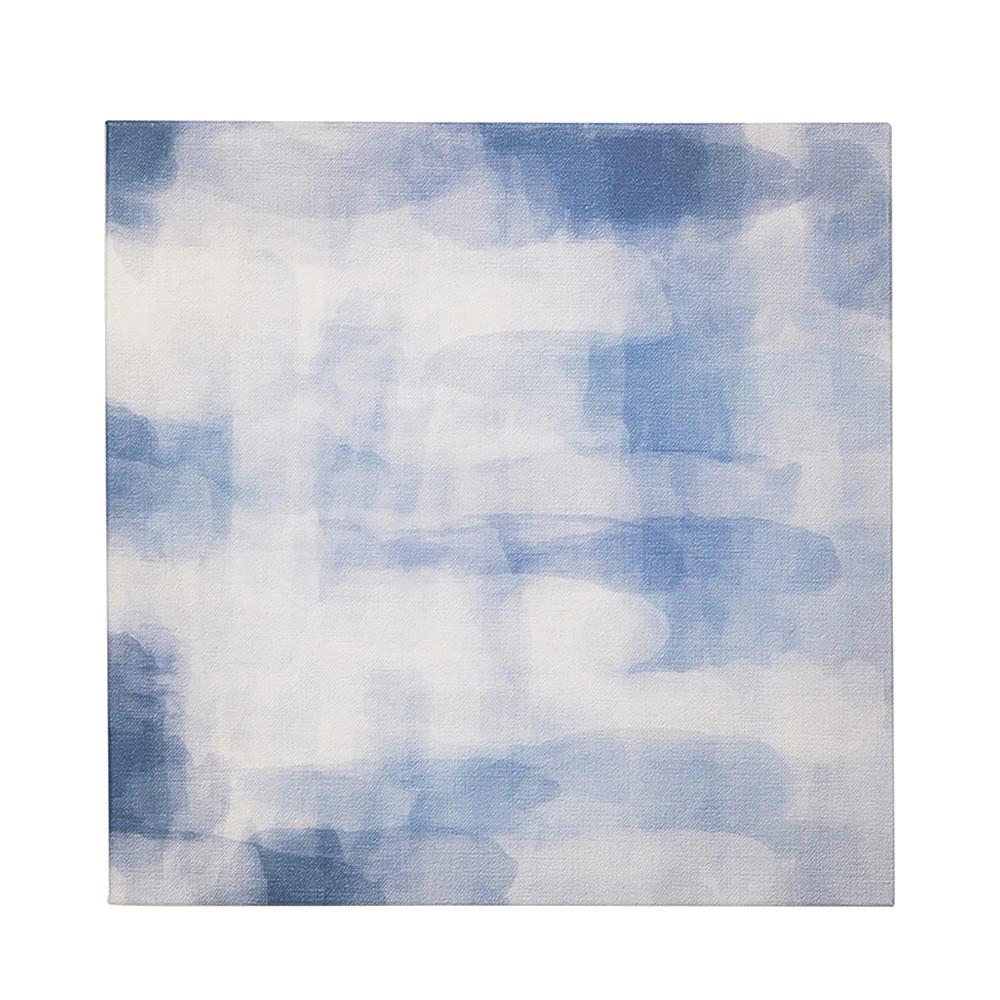 0870 (A+D) Blue Abstract Canvas (20" x 20")