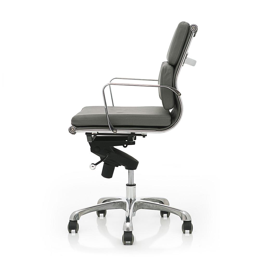 Grey 2 Pad Leather Office Chair