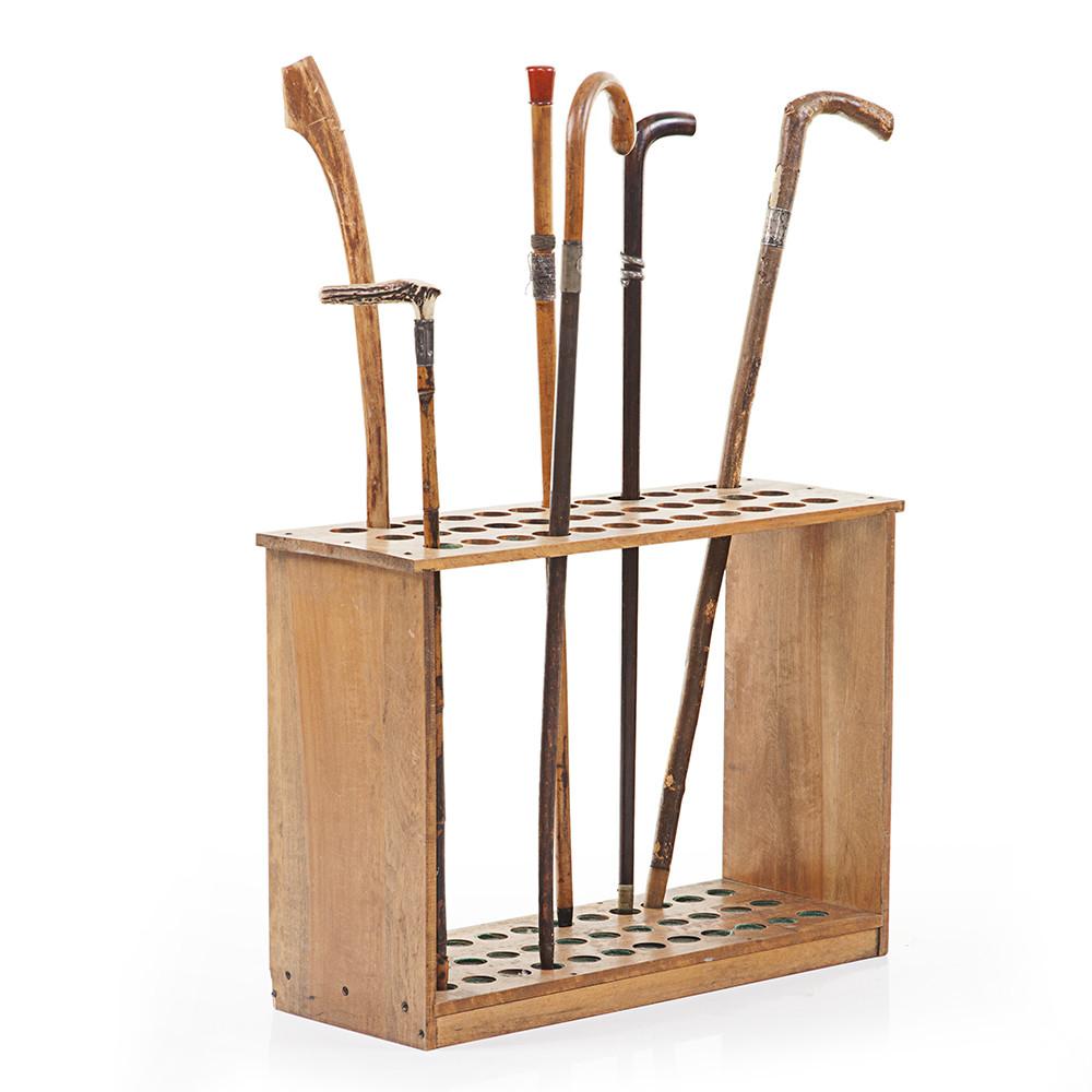 Wooden Cane Holder with Canes