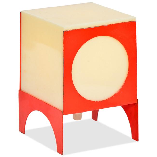 OP Orange Cube Table Lamp