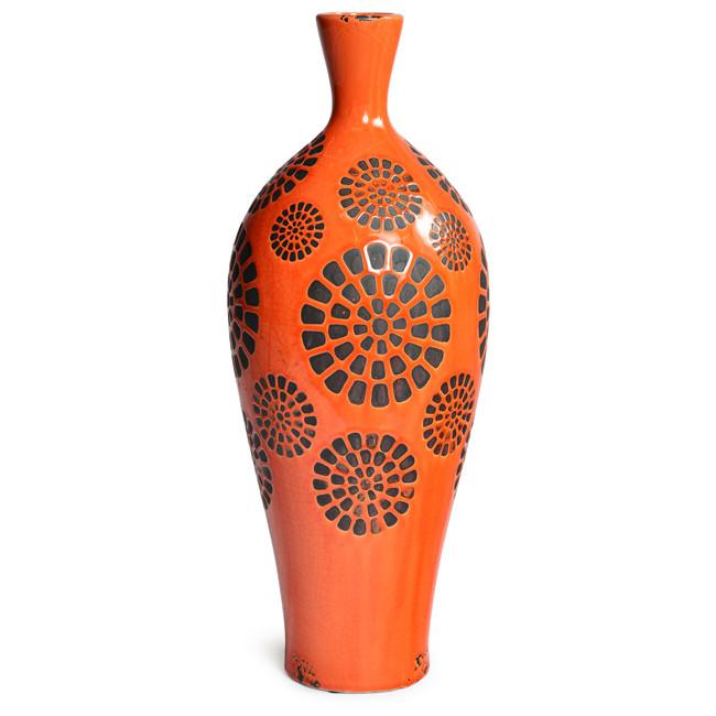 Orange Starburst Vase