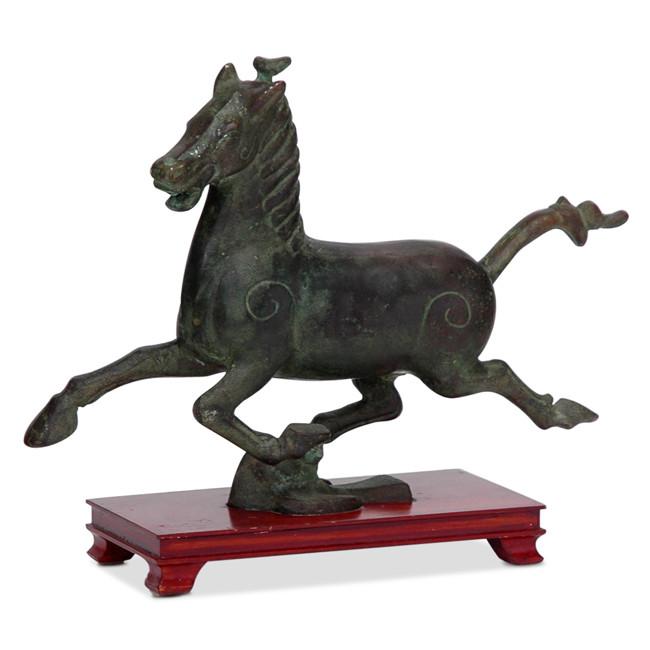 Bronze Black Running Horse