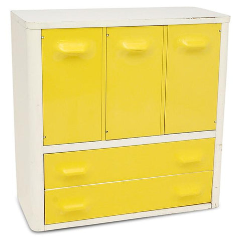 Yellow & White Modern Cabinet Dresser