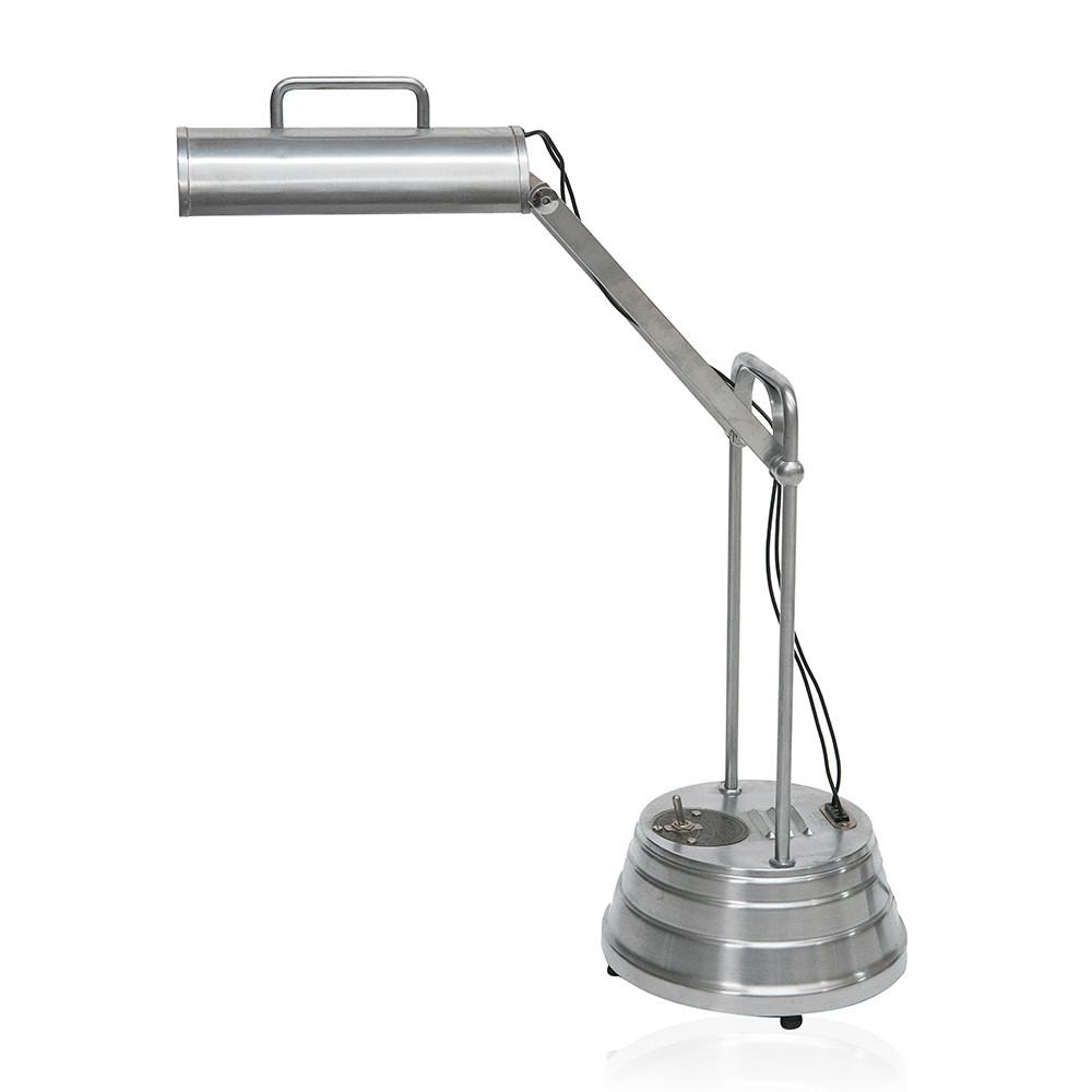 Aluminum Work Desk Lamp with Handle and Tiered Base