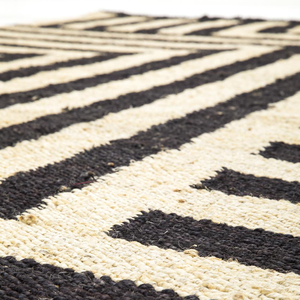 Black and Natural Graphic Rug