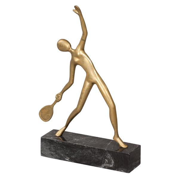Brass Tennis Player Sculpture