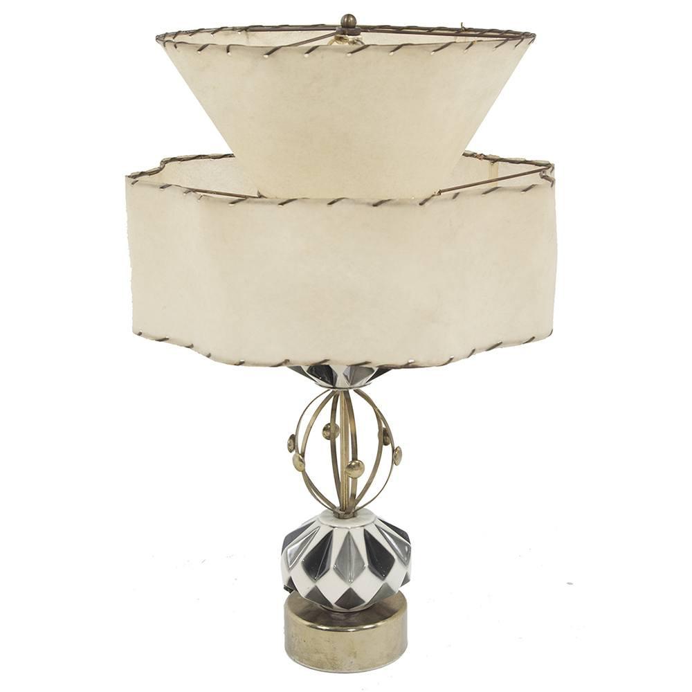 Ceramic and Brass Table Lamp
