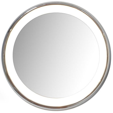 Silver Round Mirror with Floating Rim