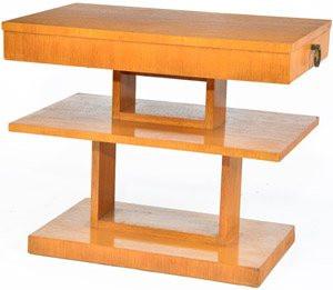 Wood Light Three Tiered Side Table
