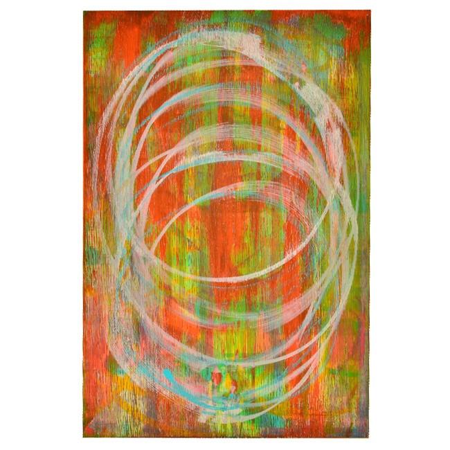 0666 (A+D) White Circles Red Green A (12" x 18")