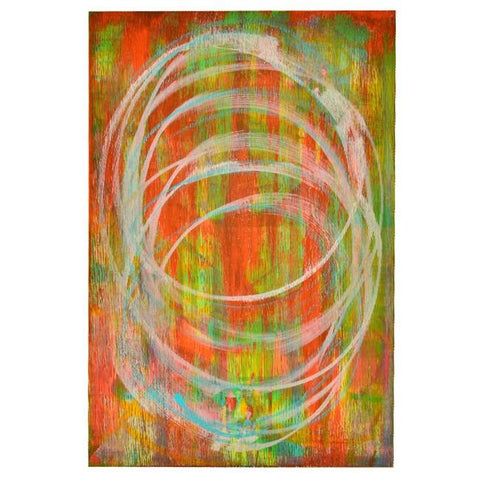 0666 (A+D) White Circles Red Green A (12" x 18")