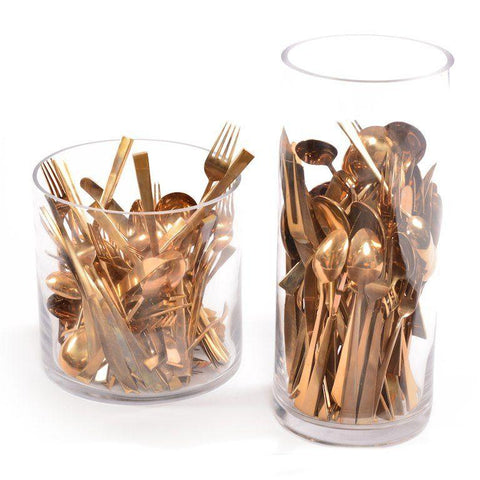 Brass Glass Tableware in Cylinders - Set (A+D)