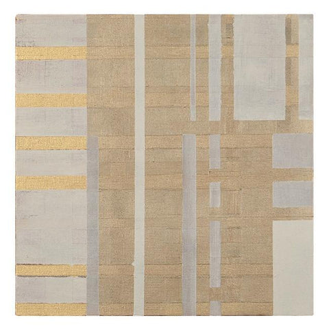 0141 (A+D) Geometric Gold Ivory (16" x 16")