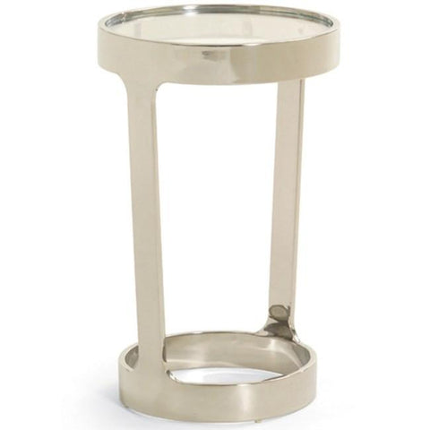 Small Chrome Circle Side Table